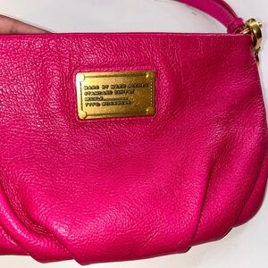 Marc by Marc Jacobs Pink Pebbled Leather Crossbody Bag Gold Hardware